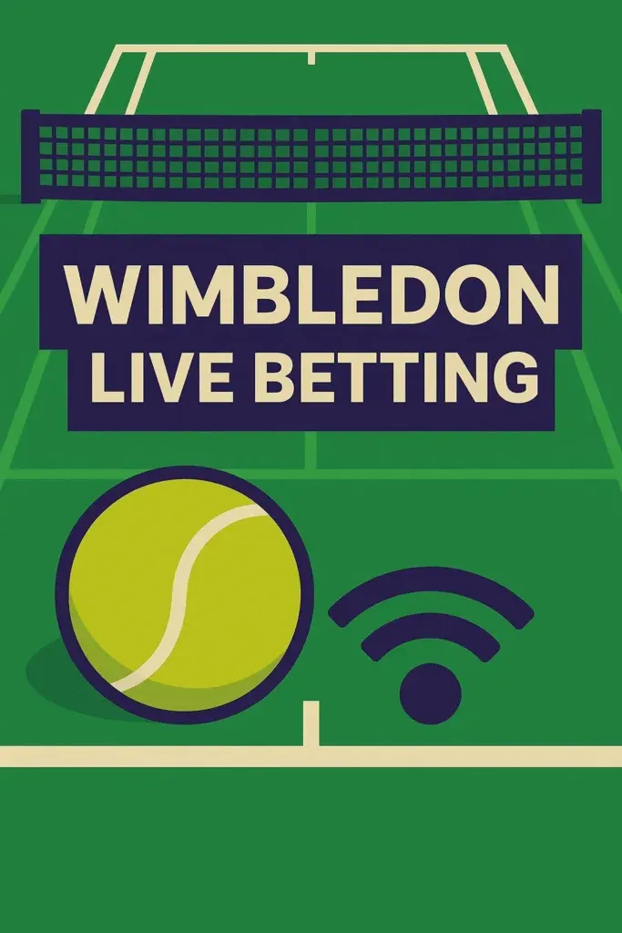 Wimbledon - Banner with live betting details.