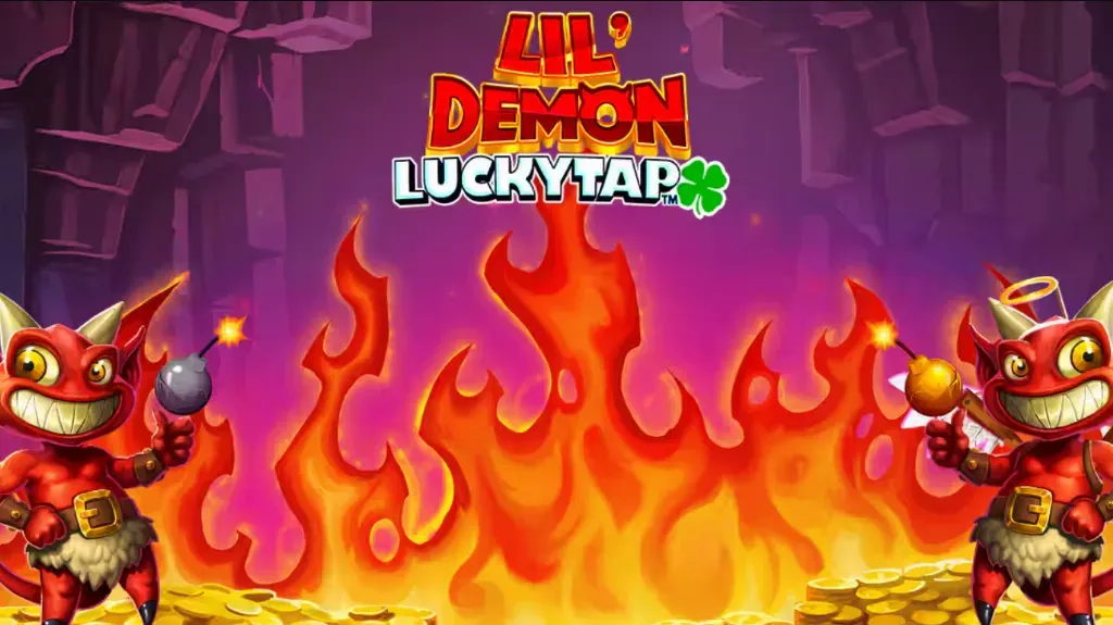 Lil Demon LuckyTap - Banner with fiery background