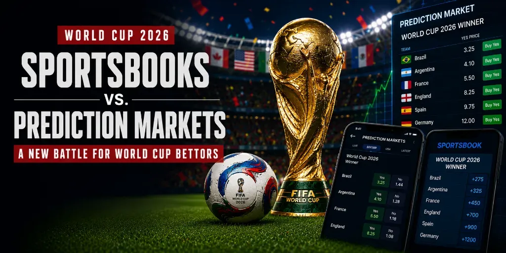 World Cup 2026 - Banner with betting showdown.